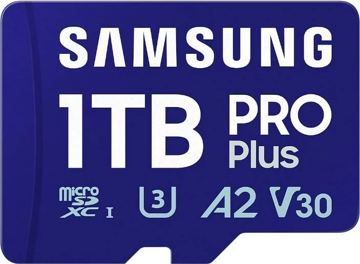 MicroSD kartica Samsung PRO Plus 1 TB z SD-adapterjem, modra