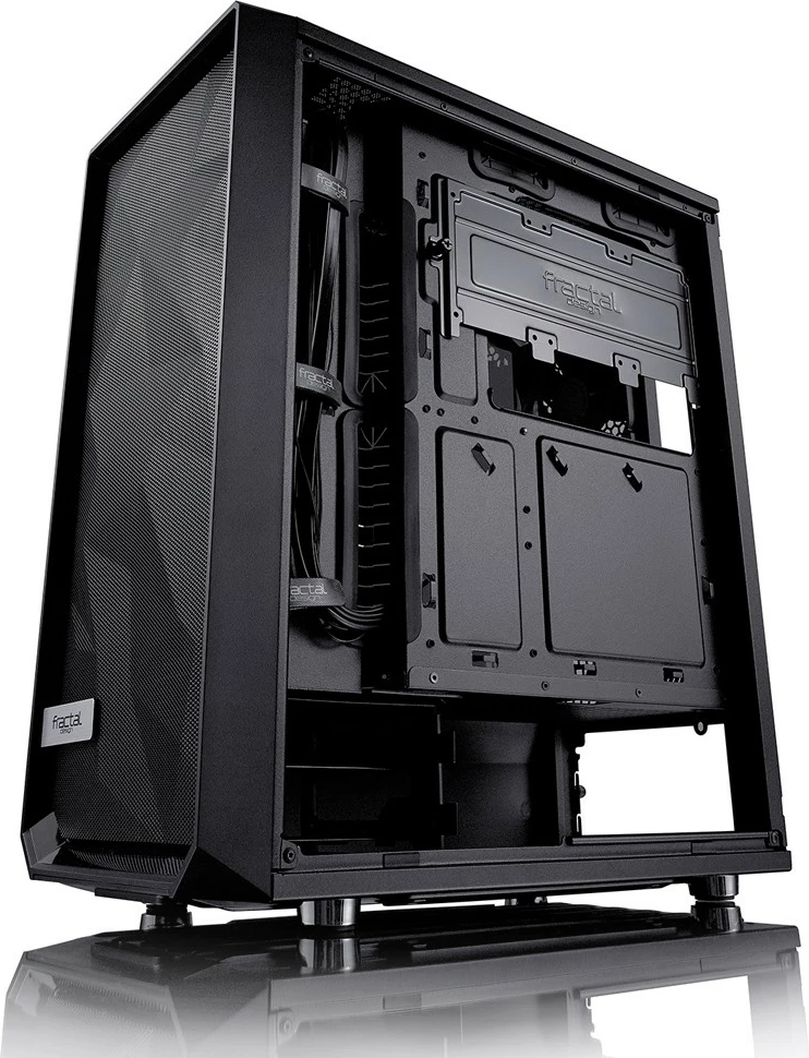 Računalniško ohišje Fractal Design Meshify C Blackout, Midi Tower, ATX/ITX/mATX, kaljeno steklo, črno