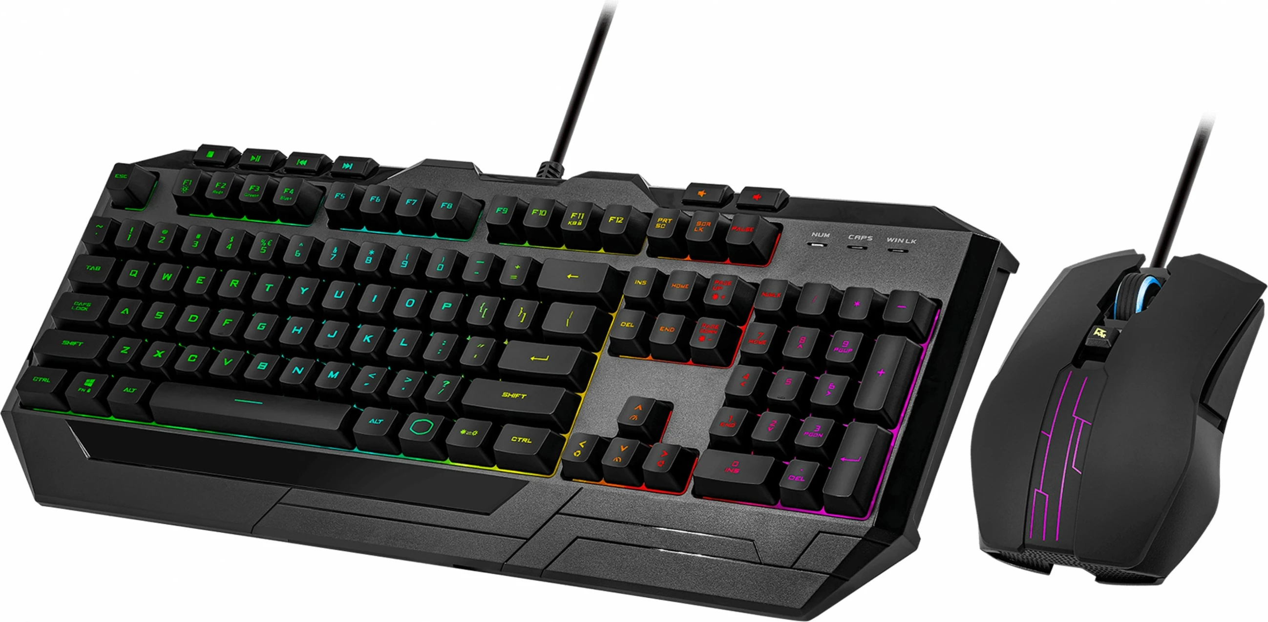 Set tipkovnice in miške z RGB osvetlitvijo, Cooler Master Devastator 3 RGB, QWERTZ, USB, membranski, črn