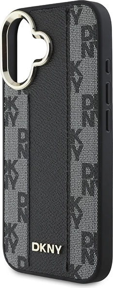 Ovitek za telefon MagSafe, ekološko usnje, črn DKNY za iPhone 16 Plus