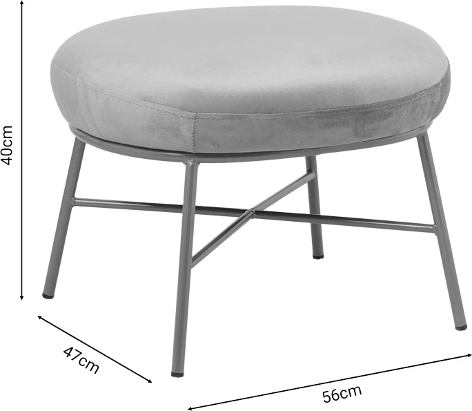 Kadifasta krogla Susanna, molična - z zlatimi kovinskimi nogami 56x47x40cm