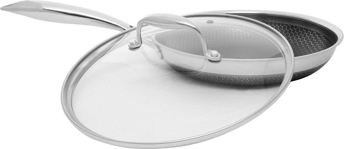 Ponev za praženje 24 cm KOHERSEN Black Cube, s pokrovom, srebrna