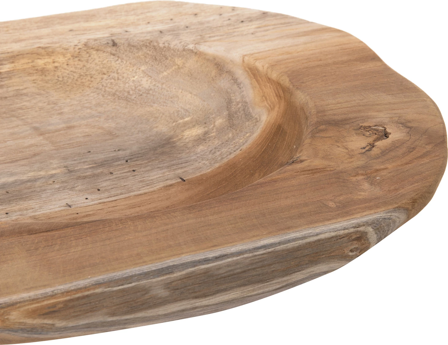 Dekorativna skleda za mizo YOKI FH9628 iz tikovine Φ39x6.5Hcm