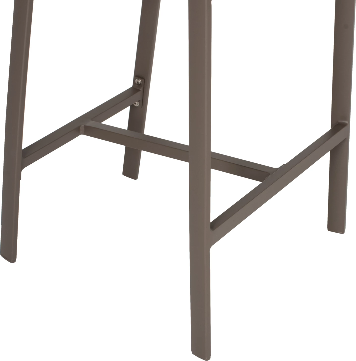 Barski stol aluminij z nasloni za roke v šampanjski barvi iz tekstilena in PE ratana 56x58x105H cm FH5892.23