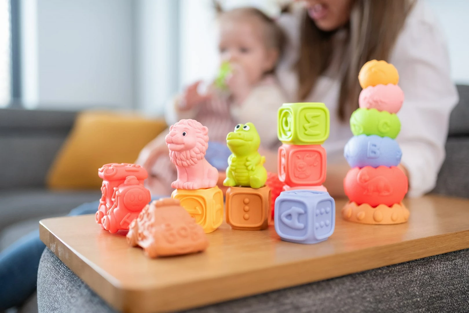 Senzorični gradniki, Montessori set Tullo, 14 kosov, mešane barve