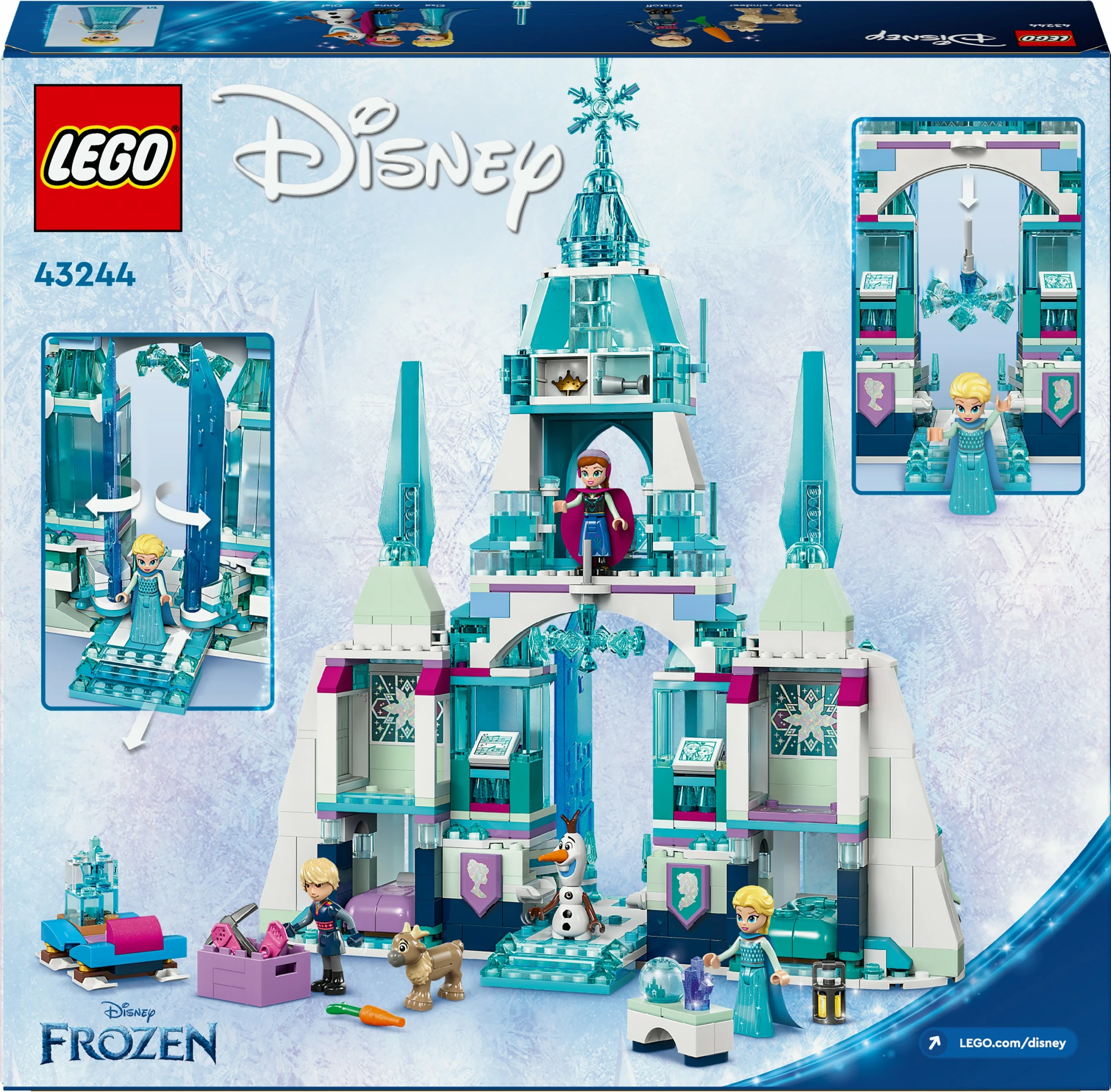 Gradbeni komplet, Elsin zimski grad (Frozen) Disney Princess 43244, večbarven