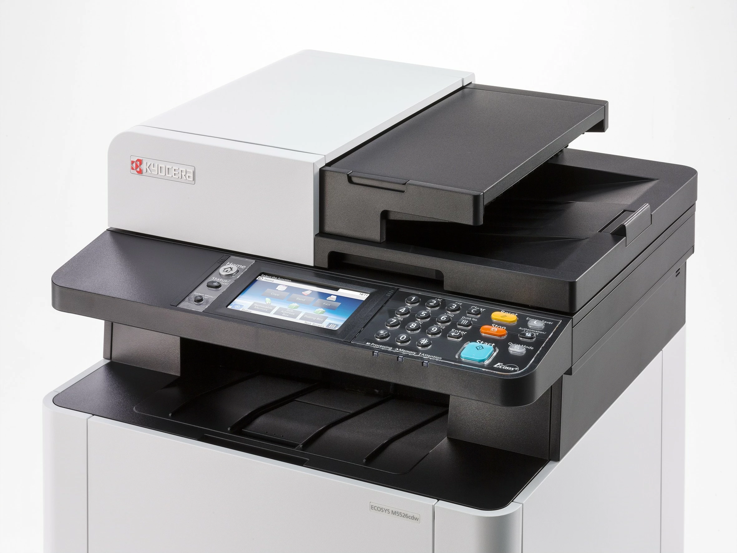 Večfunkcijski tiskalnik Kyocera ECOSYS M5526CDW, duplex, WLAN, ADF, barvni, bel