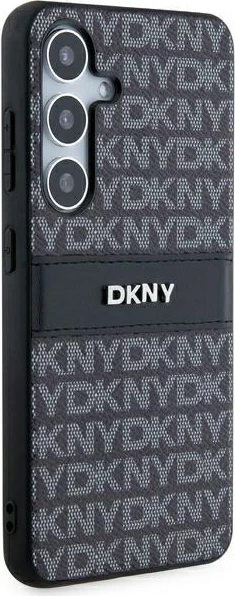 Zaščitni ovitek za Samsung Galaxy S24, DKNY Mono Stripe & Metal Logo, črn
