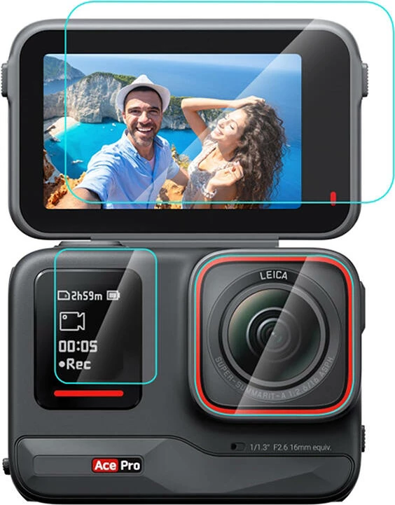 Zaščitno kaljeno steklo 3 v 1, Puluz PU951T, za Insta360 Ace Pro, komplet