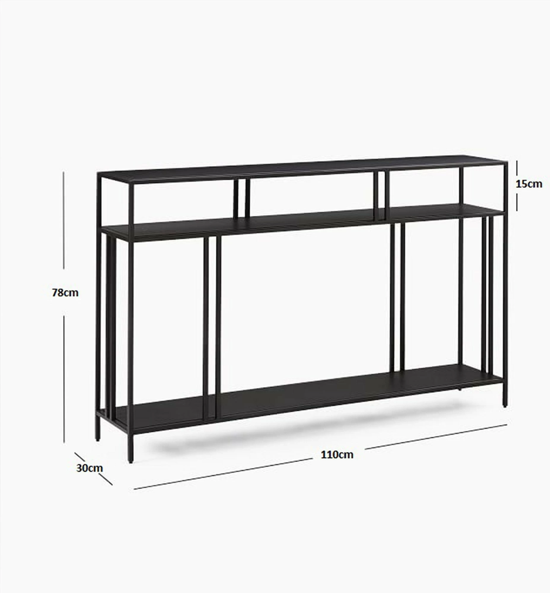 Elegantna stranica Hanah Home Venedik, črna