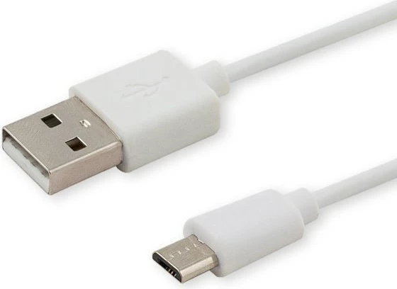 USB kabel micro USB 2.0, 1 m, bel — Savio