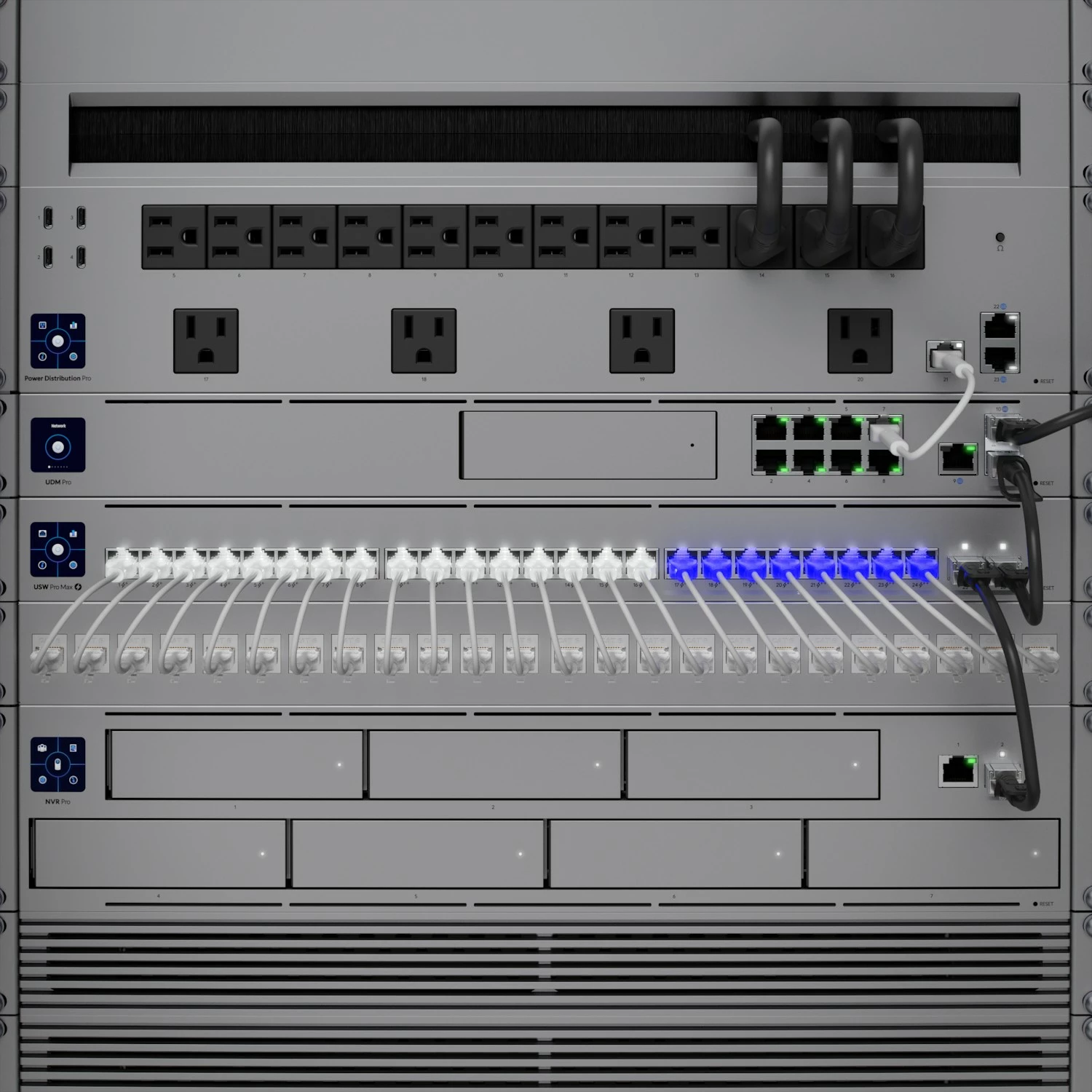 Switch za visoko zmogljivost Ubiquiti USW‑Pro‑Max‑24‑PoE, L3, 2,5G Ethernet, Power over Ethernet, montaža v rack