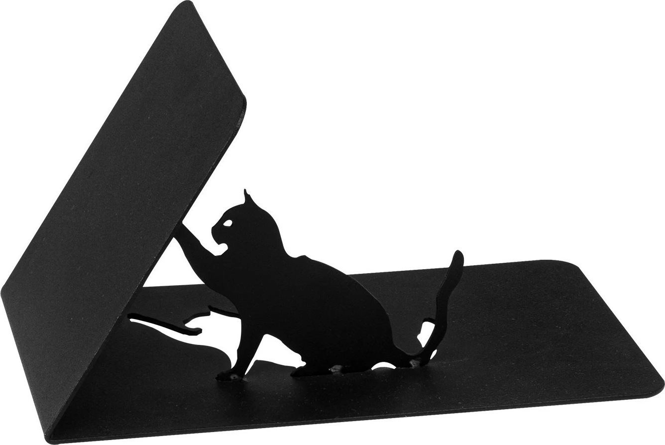 Kovinsko držalo za knjige, črno, Aberto Design, 25,5 x 12,5 x 12 cm