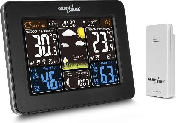 Alarm na baterije GreenBlue 46004, črn