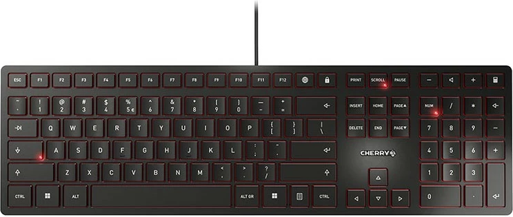Elegantna in tanka tipkovnica Cherry KC 6000 Slim, USB, QWERTY US, črna