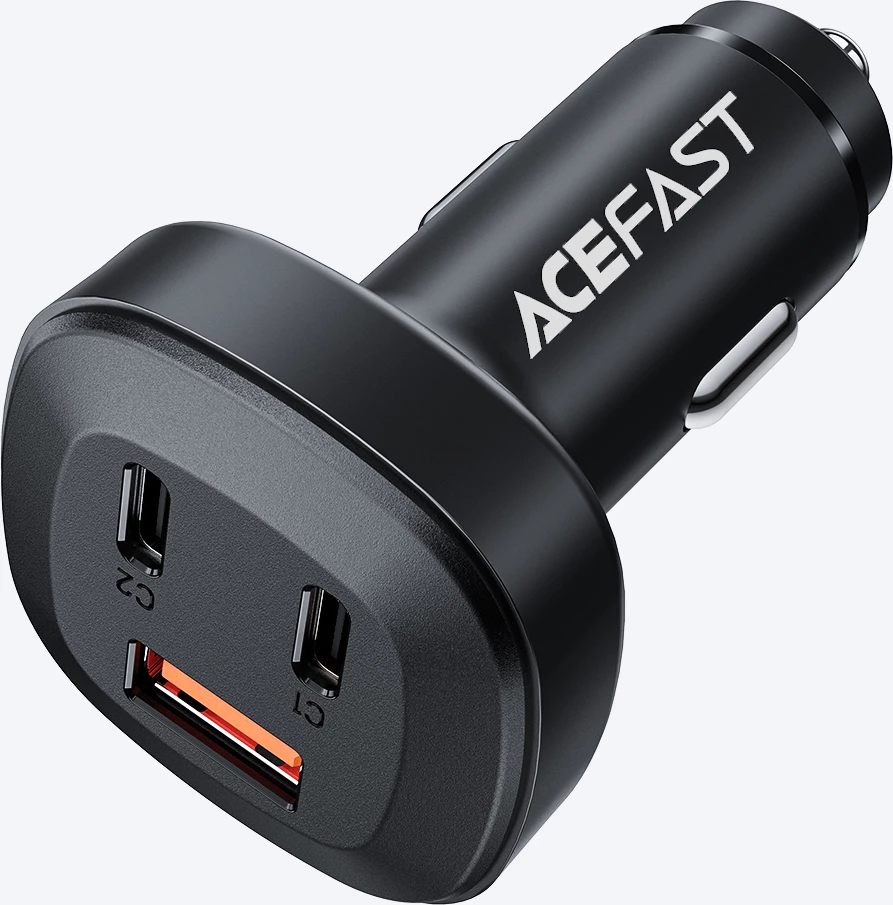 Polnilec za avto Acefast B3, 66 W, 2x USB Type-C / USB, črn