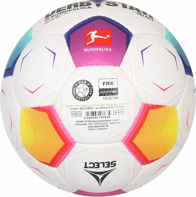 Nogometna žoga DerbyStar Bundesliga 2023 Brilliant APS, Select, za moške in ženske