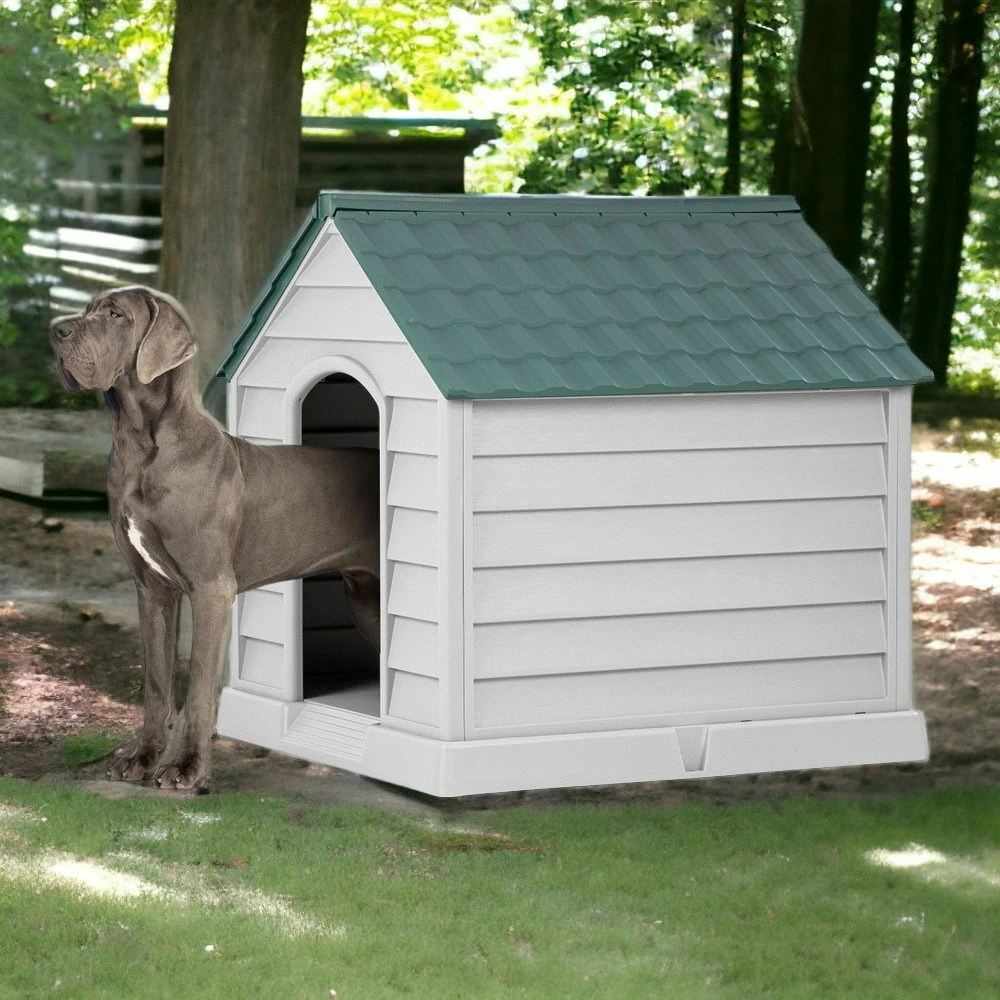 Hiša za hišne ljubljenčke Paws & Whiskers, 5101-4, siva in zelena, 95x102x98 cm