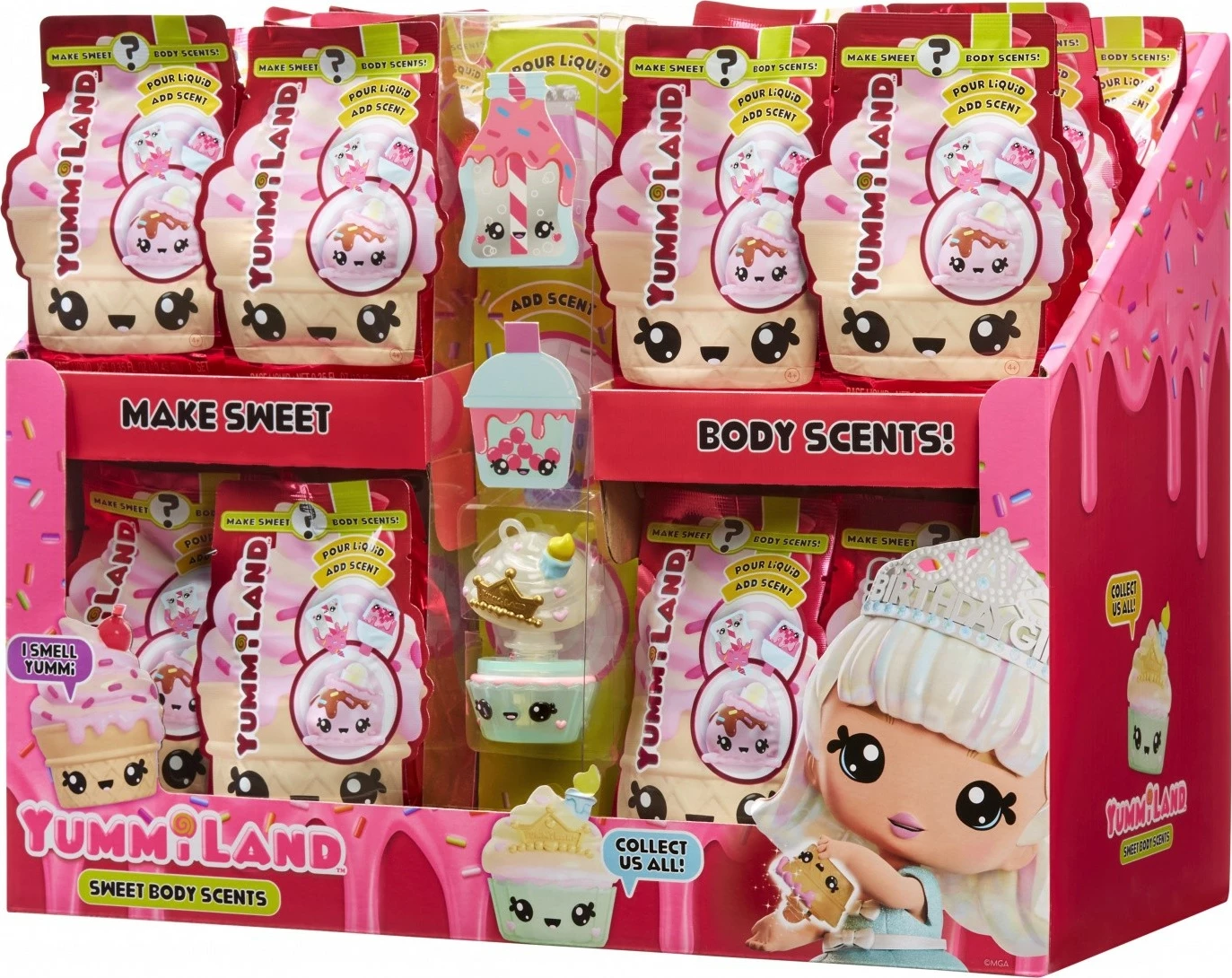 Set figuric Body Scent Yummiland Num Noms, MGA, 24 kosov, iz plastike, za dekleta