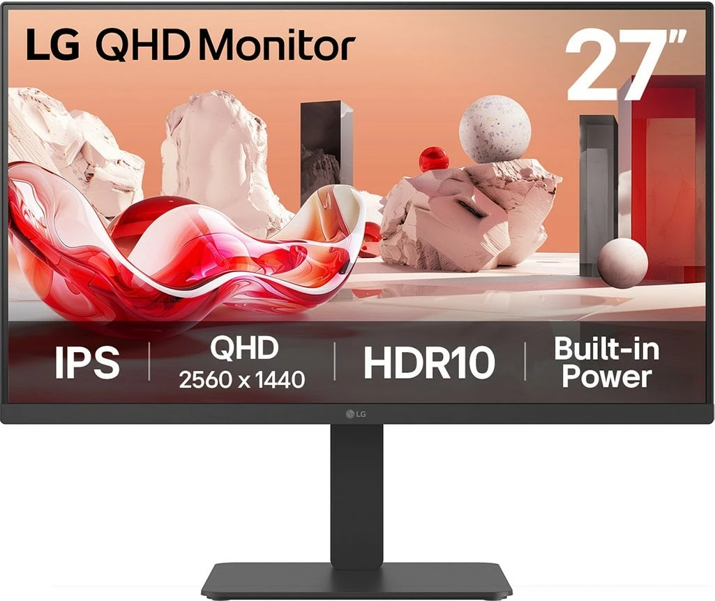 27-palčni QHD IPS monitor z HDR10, LG 27BA54QB-B, črn