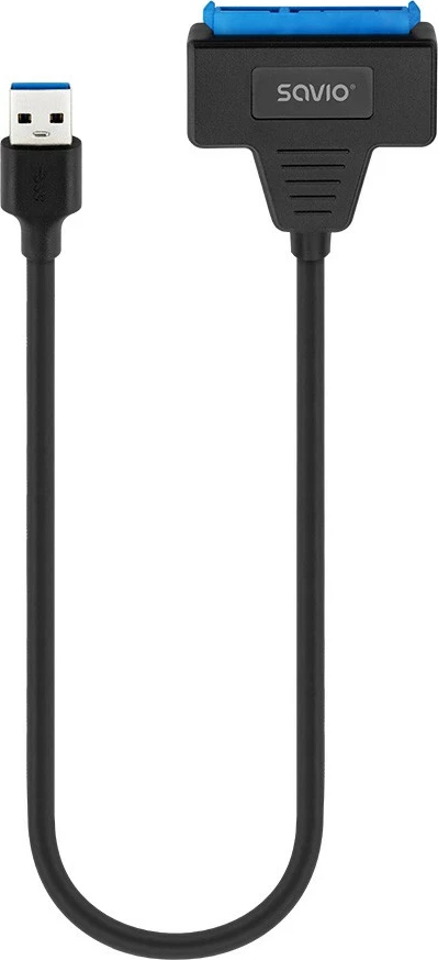 Adapter USB-A 3.1 Gen 1 na SATA za 2,5-palčne diske, Savio AK-68, črn