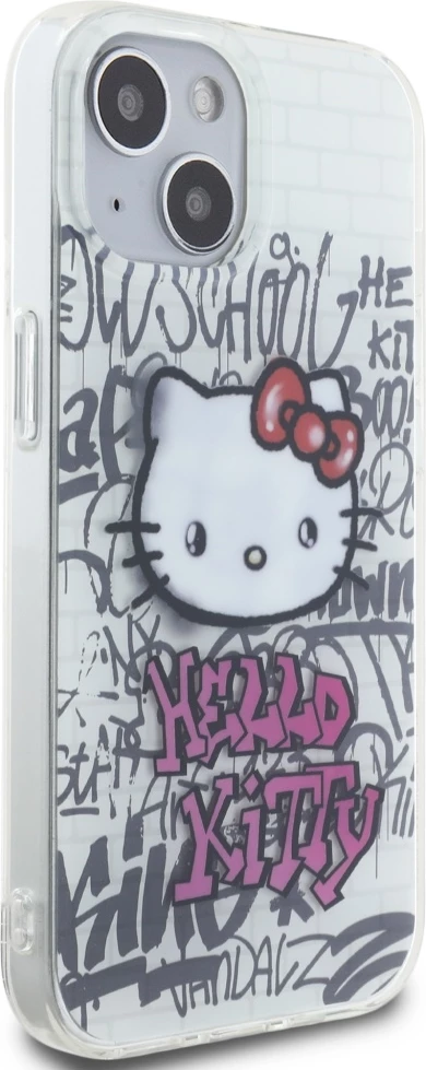 Ovitek za telefon IML 'Kitty On Bricks' (Hello Kitty) za iPhone 15, bel
