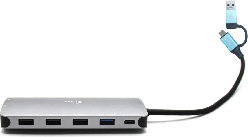 Docking postaja Metal Nano z 2×HDMI, 1×VGA, LAN, 5×USB, USB 3.0/USB-C/Thunderbolt, Power Delivery 100W - i-tec
