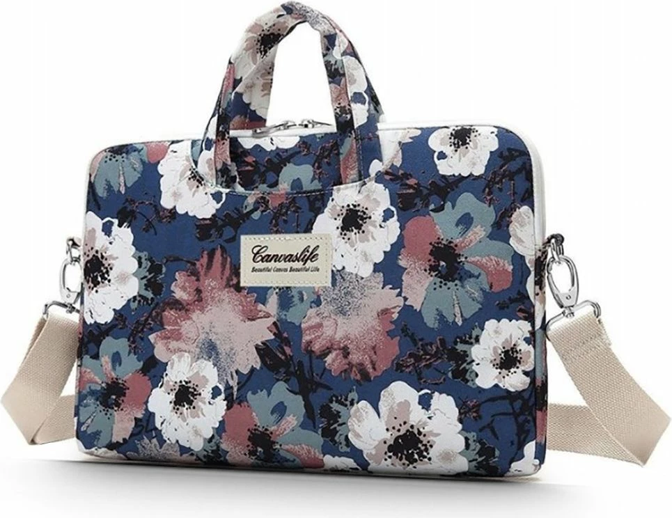 Torba za prenosnik Canvaslife Briefcase 15-16\" , modro-bela