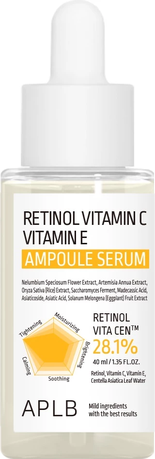 Serum za obraz za ženske z retinolom, vitaminom C in E, APLB ampula, 40 ml