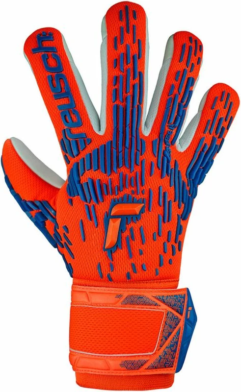 Otroške rokavice za vratarja Reusch Attrakt Freegel Silver Jr, oranžne