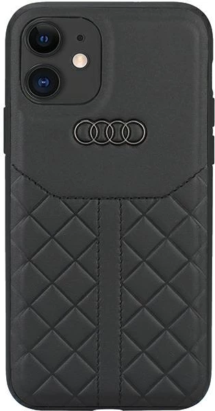 Ohišje iz prave usnje Audi za iPhone 11/XR 6,1", naravno usnje, črno