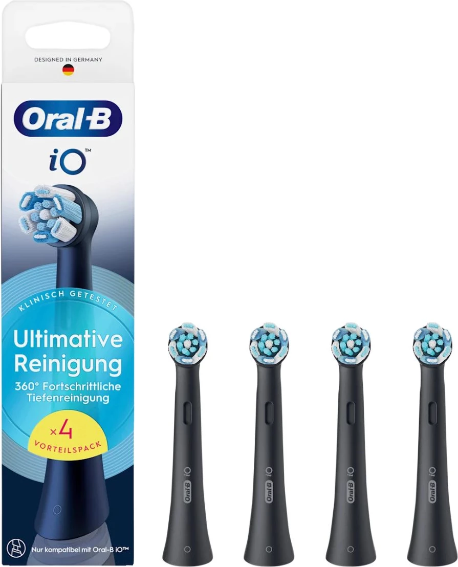 Glava sonične ščetke Oral-B iO Ultimate Clean 8700216194969, za iO, črna, set 4