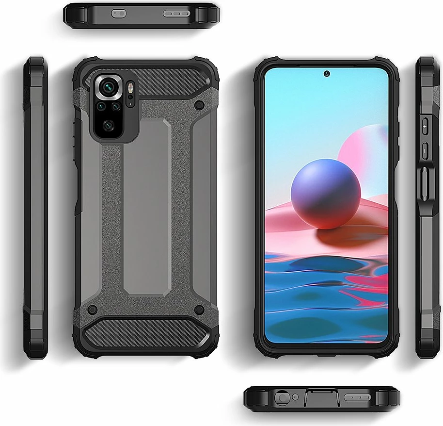 Hibridni zaščitni ovitek Hurtel Hybrid Armor za Xiaomi Redmi Note 11 Pro+ 5G / 11 Pro 5G / Mi 11i HyperCharge / Poco X4 NFC 5G, modra