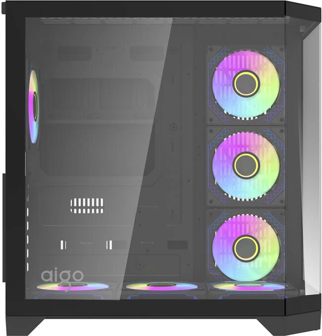 Računalniško ohišje z 7 aRGB ventilatorji, Darkflash FT418 PRO, Midi Tower, črno