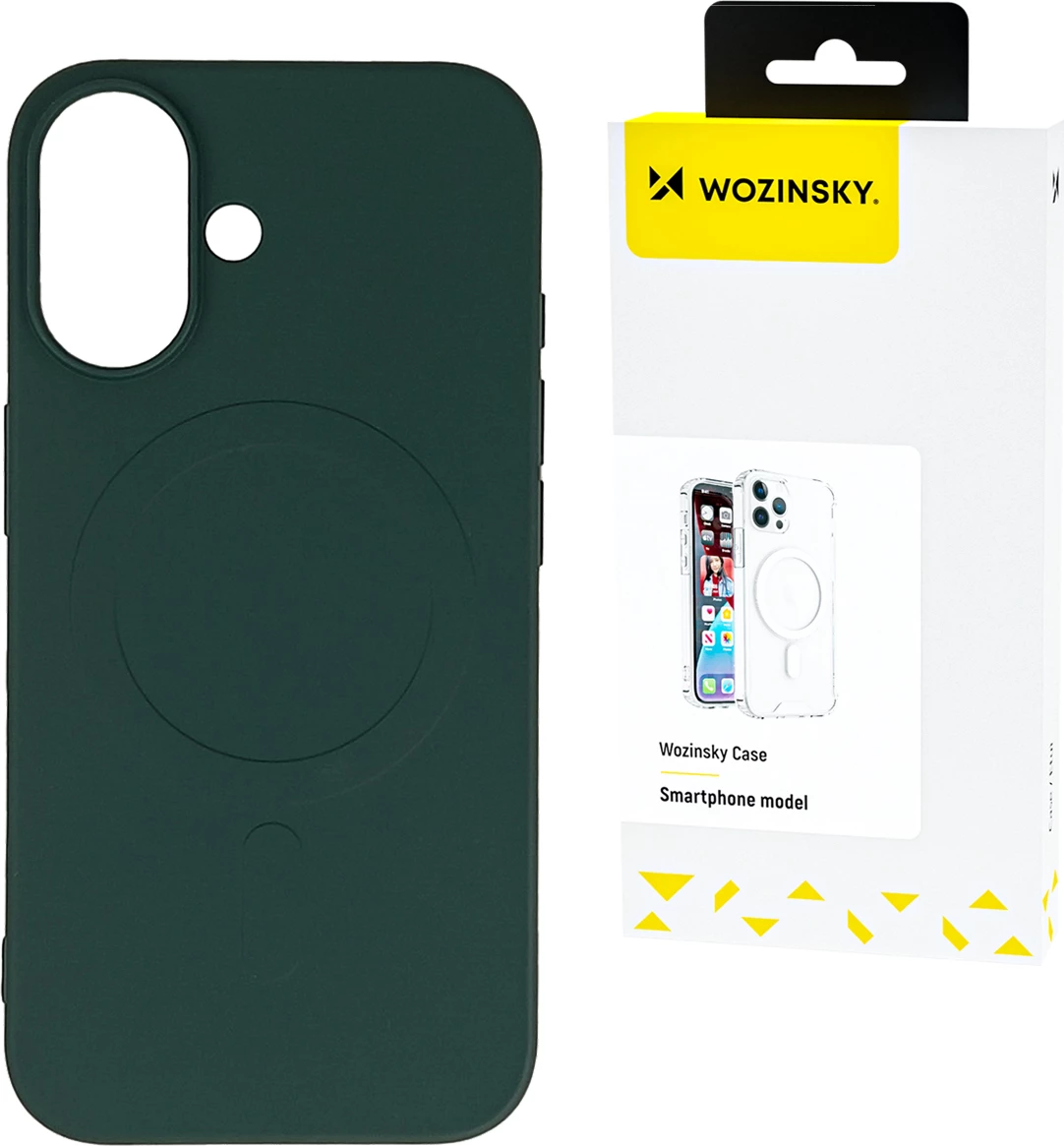 Ovitek iz tekočega silikona MagSafe Wozinsky za Samsung Galaxy S24 FE, zelen