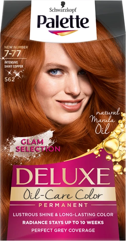 Intenziven sijaj bakrene barve za lase Palette Deluxe Oil-Care Color 562 (7-77) za ženske