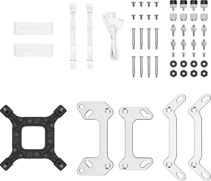 Vse-v-enem vodno hlajenje za procesor DeepCool LT520 WH, 12 cm, bel