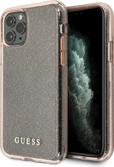Zaščitni ovitek z bleščicami Guess GUHCN65PCGLPI za iPhone 11 Pro Max, roza