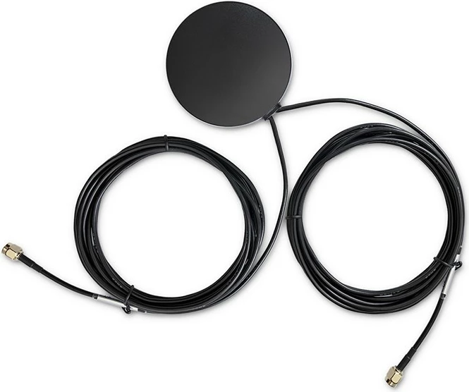 Omnidirekcijska antena GPS+4G, 28dBi, 2x SMA moški, zunanja, Qoltec 57049, črn