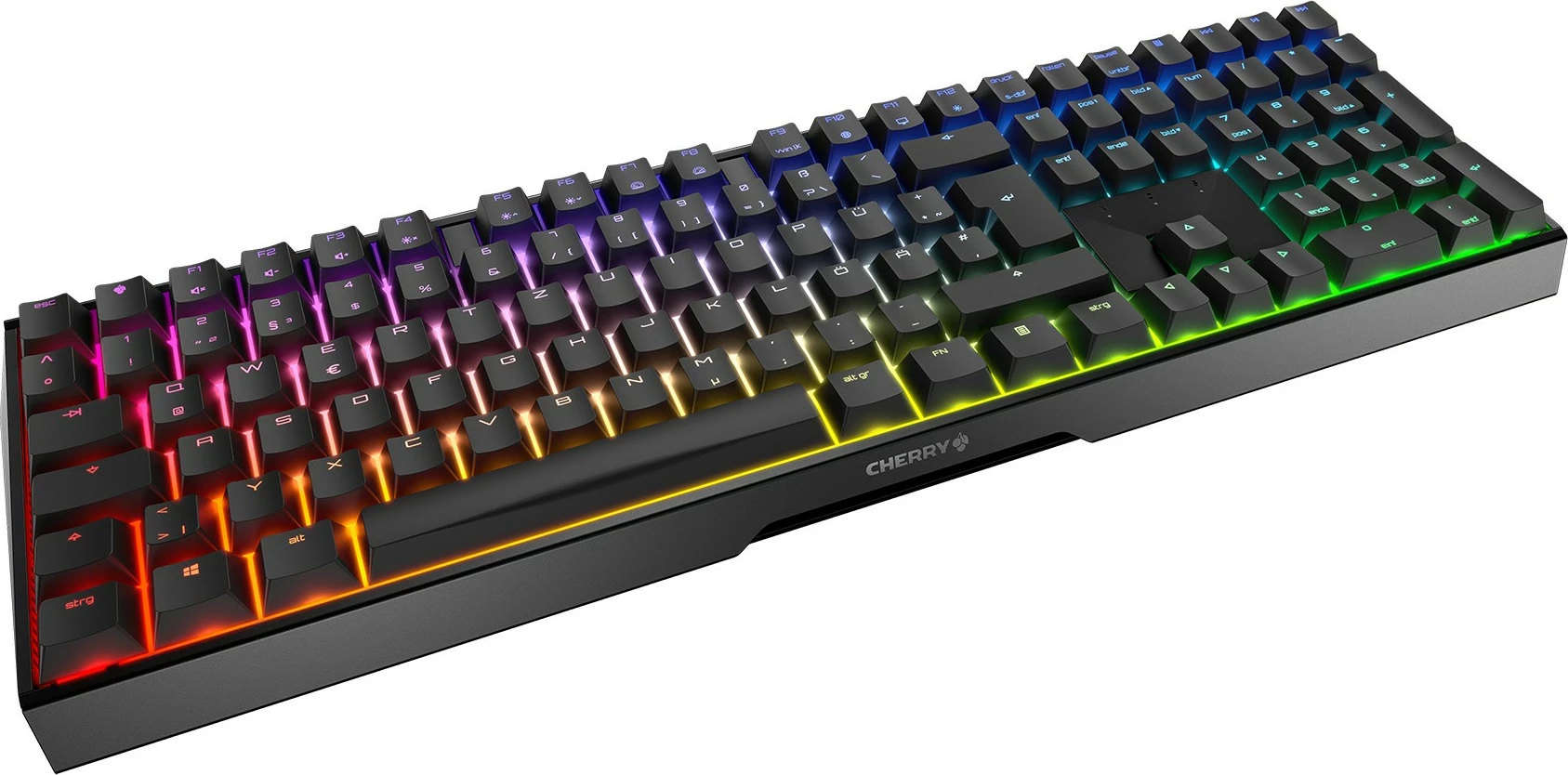 Mekančna tipkovnica Cherry MX 3.0S RGB, žična, USB, QWERTZ, RGB LED, črna