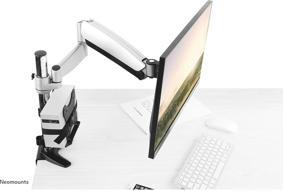 Nosilec za mini PC Neomounts NM-TC100BLACK, univerzalen, VESA montaža, 5 kg, črn