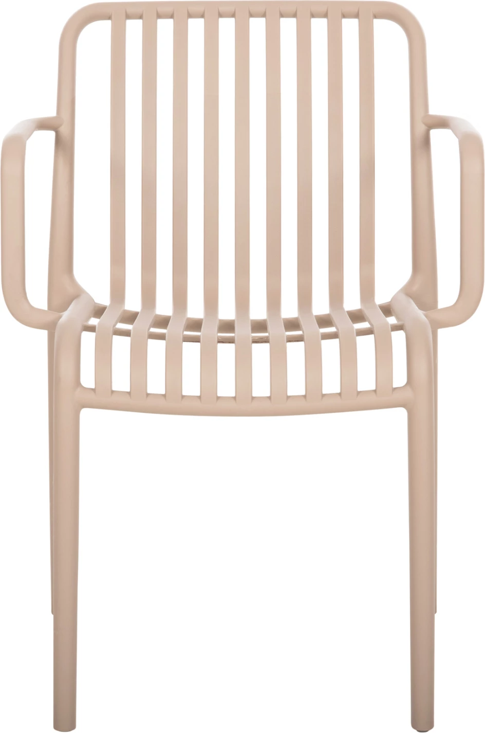 Vrtni naslanjač CONVEE FH6105.04 iz polipropilena v barvi kapučina 55x56x79H cm