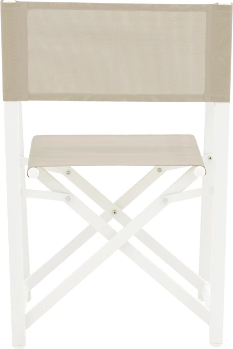 Sestav mize s stoli Kliton-Mabu, aluminij, bela, 150 x 80 x 74 cm