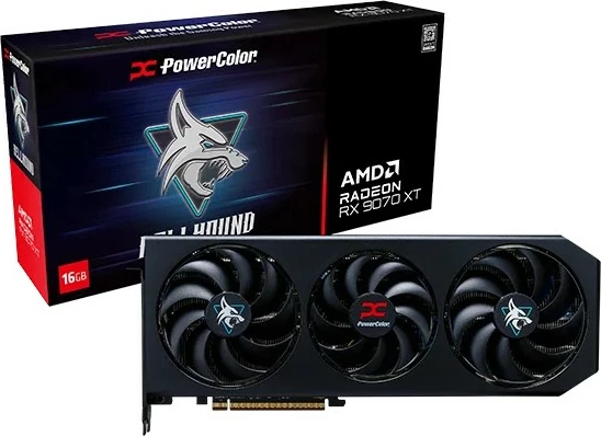 Grafična kartica PowerColor Hellhound Radeon RX 9070 XT, 16 GB GDDR6, PCI Express 5.0, črna