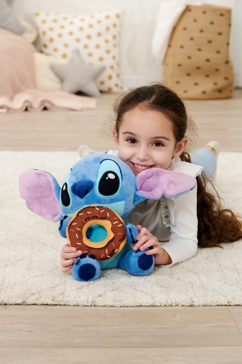 Plišasta igrača s krofom Disney Stitch, Simba, 25 cm, večbarvna