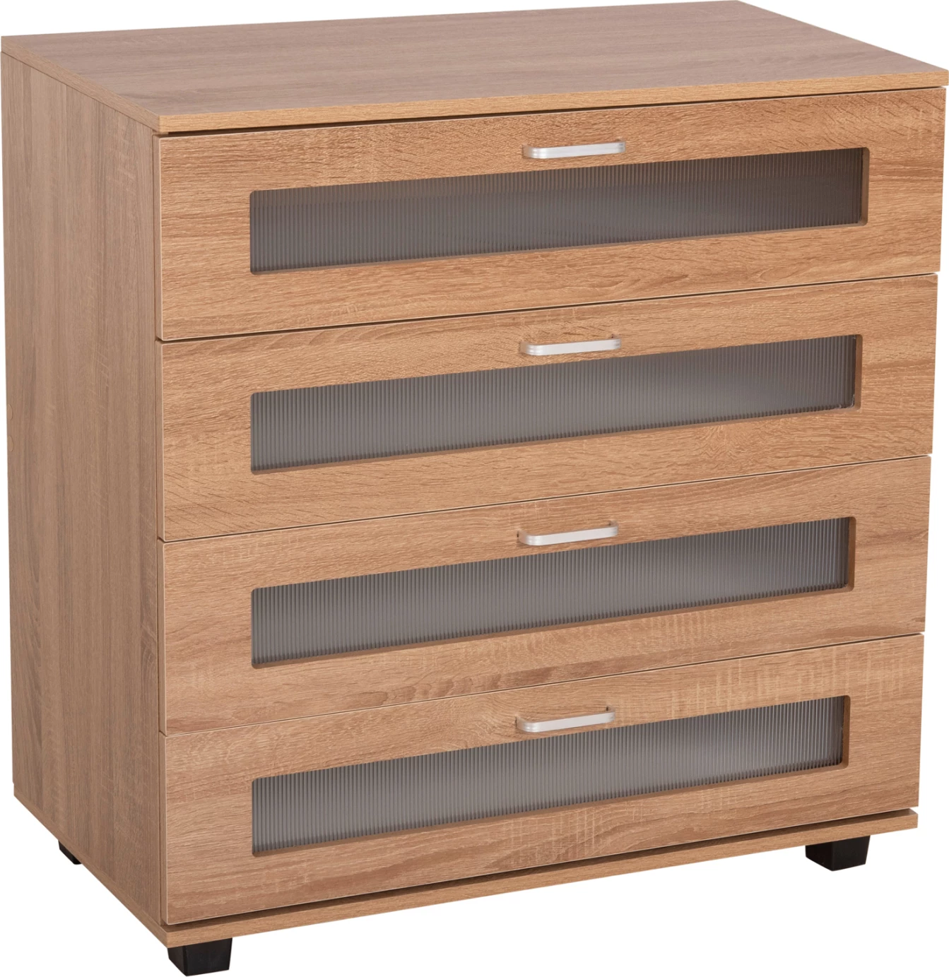 Komoda THORGAN FH9880.01 melamin v sonoma barvi - 4 predali 80Χ40Χ83Hcm