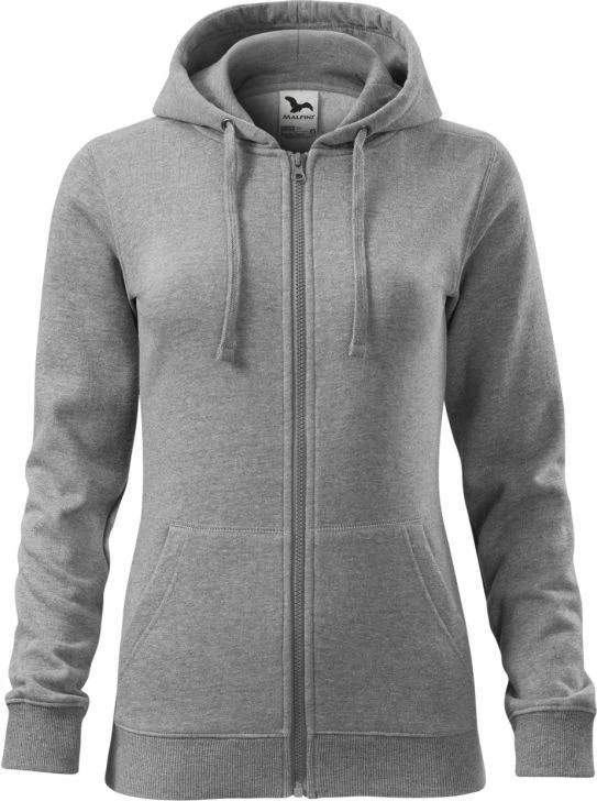 Duks z zadrgo za ženske Malfini, siv