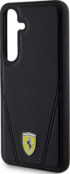Zaščitni ovitek Ferrari Hot Stamp V Lines MagSafe za Samsung Galaxy S24+, črn