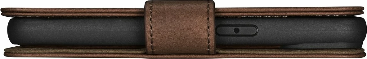 Ovitek 2-v-1 Oil Wax Wallet za iPhone 14 Plus, iCarer, naravno usnje, Anti-RFID, rjav