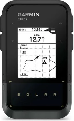 Ročni GPS z sončno polnjenjem Garmin eTrex Solar, 28 MB, črn, siv